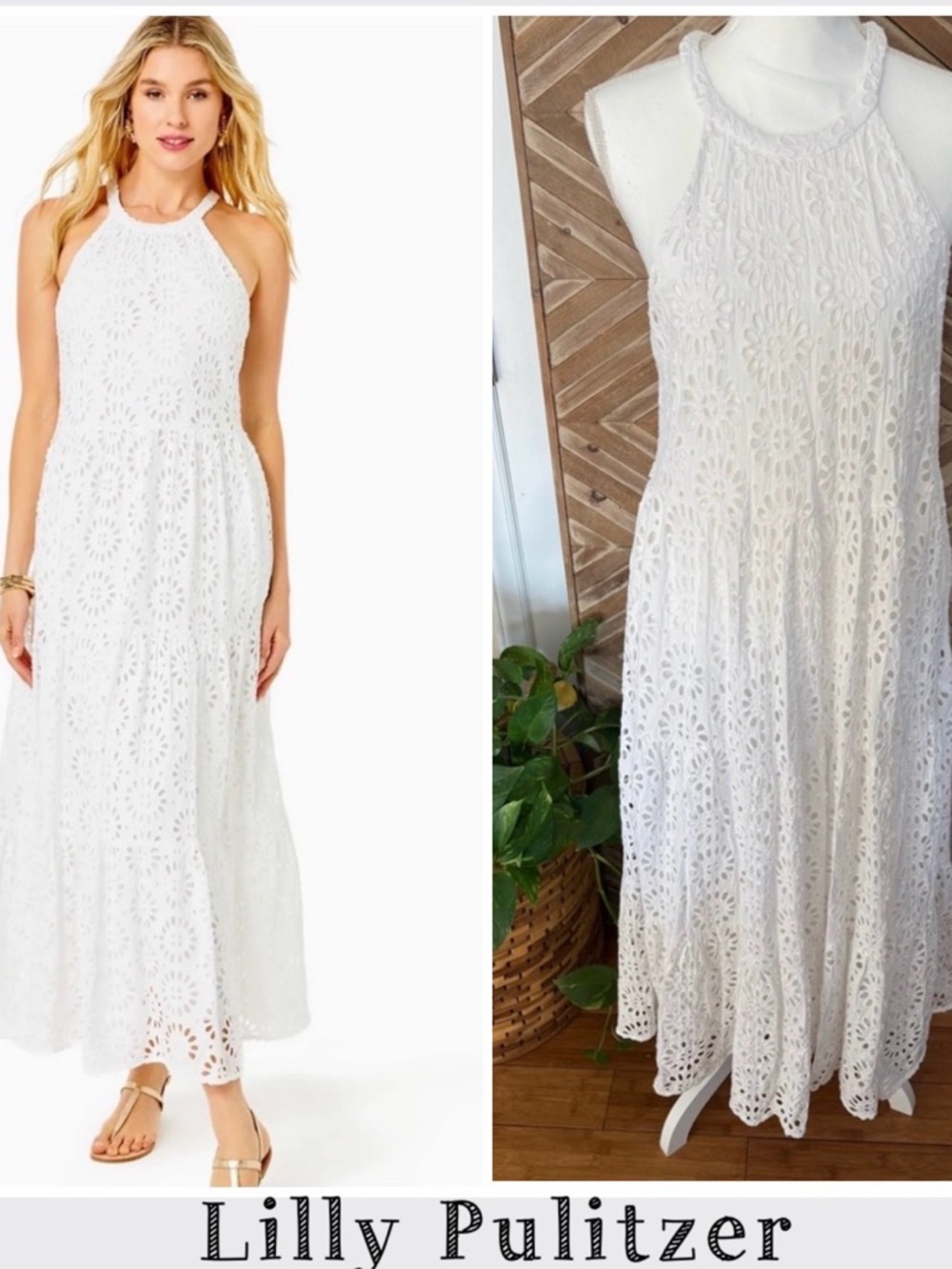 Lilly Pulitzer Beccalyn Eyelet Maxi Dress - Pinwheel Rayon Eyelet